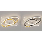 Lumendat Modern Creative Planet Star Effect LED Flush Mount Ceiling Fan Light Lumendat
