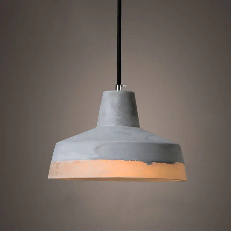 Industrial Minimalist Grey Shade 1-light Cement Pendant Light Lumendat