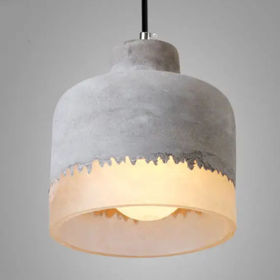 Industrial Minimalist Grey Shade 1-light Cement Pendant Light Lumendat