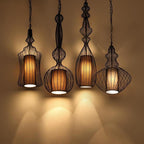 Industrial Retro Metal Birdcage 1-light Lantern Pendant Light BulbSquare
