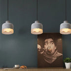Industrial Minimalist Grey Shade 1-light Cement Pendant Light Lumendat