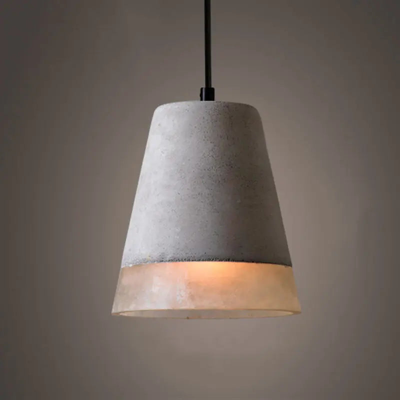 Industrial Minimalist Grey Shade 1-light Cement Pendant Light Lumendat