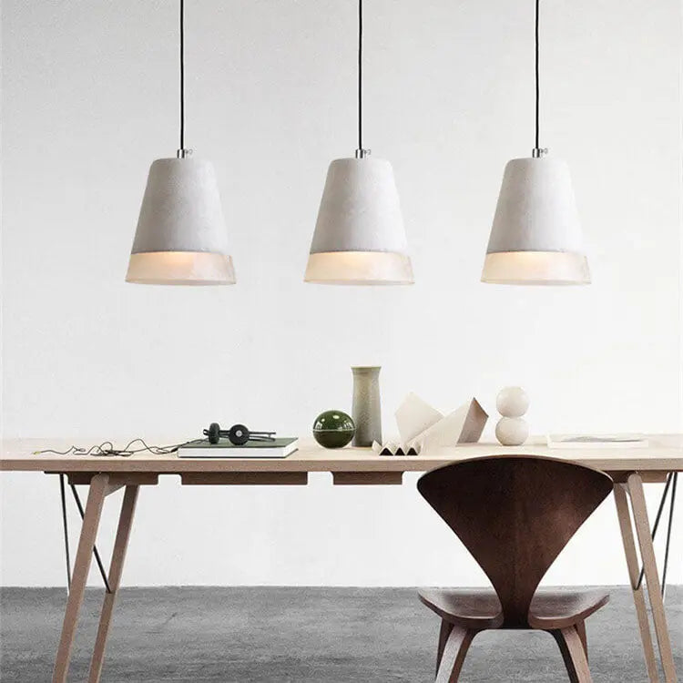 Industrial Minimalist Grey Shade 1-light Cement Pendant Light Lumendat