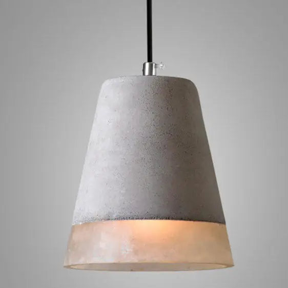 Industrial Minimalist Grey Shade 1-light Cement Pendant Light Lumendat