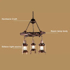 Vintage Nautical 3/7-light Metal Lantern Chandeliers Lumendat
