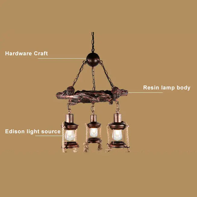 Vintage Nautical 3/7-light Metal Lantern Chandeliers Lumendat