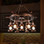 Vintage Nautical 3/7-light Metal Lantern Chandeliers Lumendat