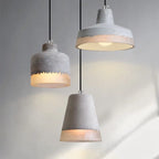 Industrial Minimalist Grey Shade 1-light Cement Pendant Light modern luxury lighting fixture