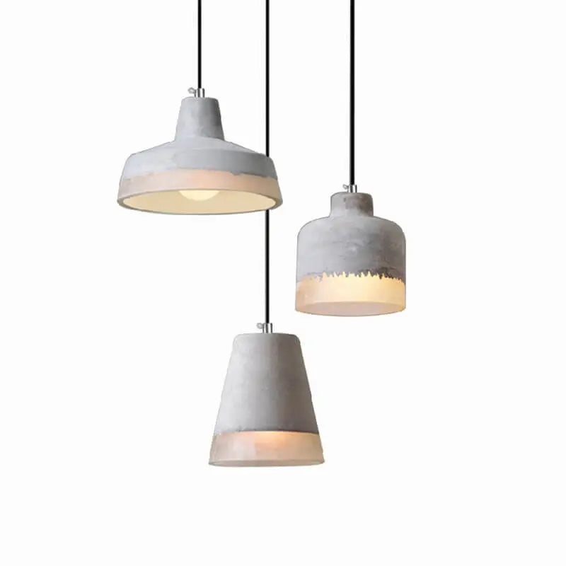 Industrial Minimalist Grey Shade 1-light Cement Pendant Light Lumendat