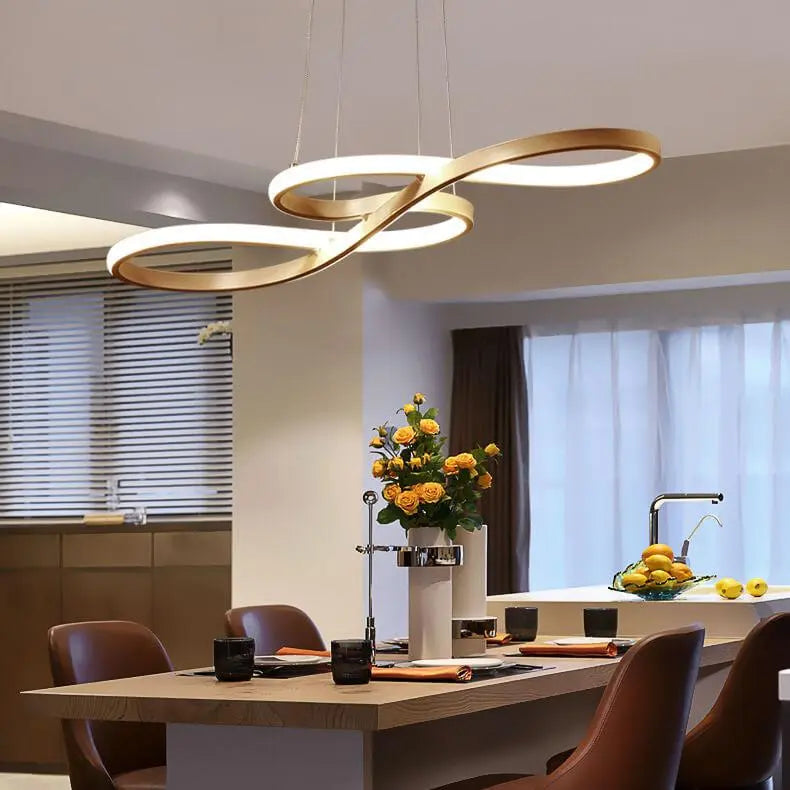 Modern Double-sided Twist 1-light LED Chandeliers Lumendat