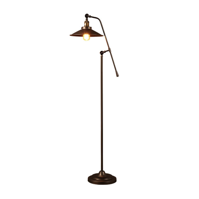 Industrial Bronze 1-Light Boom Arm Standing Floor Lamps Lumendat