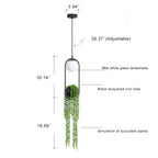 Glass Ball 1-light Plant Hanging Pendant Light BulbSquare