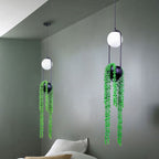 Glass Ball 1-light Plant Hanging Pendant Light BulbSquare