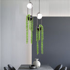 Glass Ball 1-light Plant Hanging Pendant Light BulbSquare
