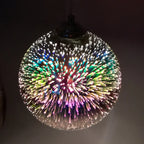 Modern Creative 3d Colorful Fireworks Glass 1-light Dome Pendant Light Lumendat