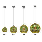 Modern Creative 3d Colorful Fireworks Glass 1-light Dome Pendant Light Lumendat