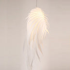 Modern Pvc Angel Wings Feather LED Pendant Light BulbSquare