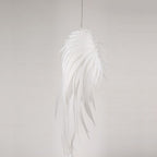 Modern Pvc Angel Wings Feather LED Pendant Light BulbSquare