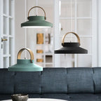 Nordic Macaron Ring Dome 1-light LED Pendant Light BulbSquare