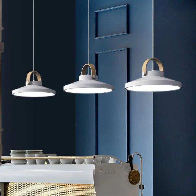 Nordic Macaron Ring Dome 1-light LED Pendant Light BulbSquare