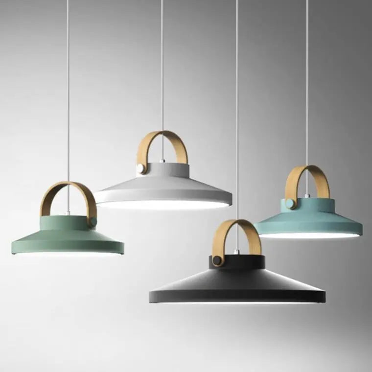 Nordic Macaron Ring Dome 1-light LED Pendant Light BulbSquare