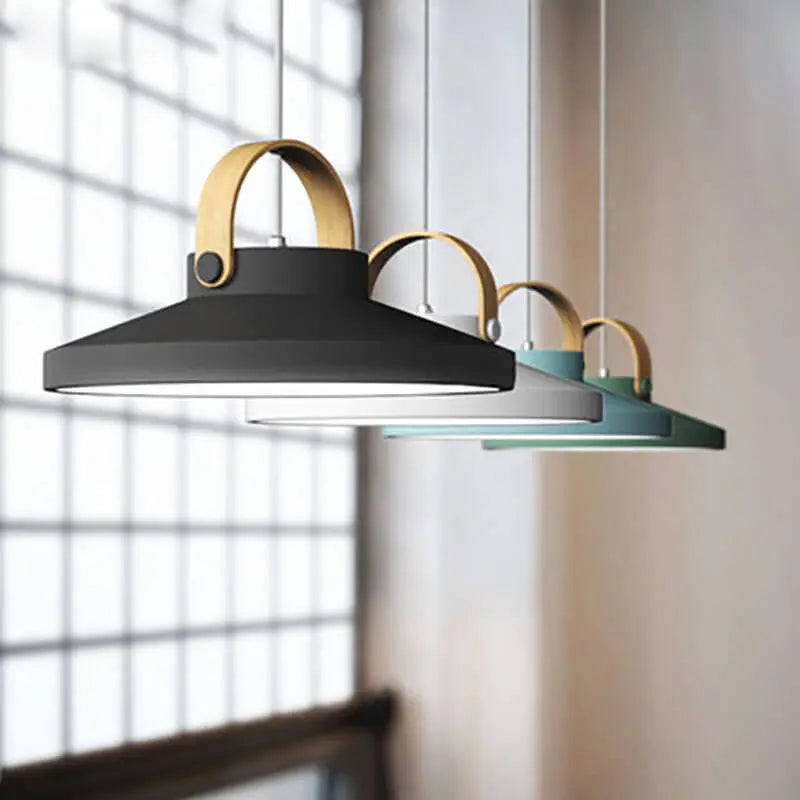 Nordic Macaron Ring Dome 1-light LED Pendant Light BulbSquare