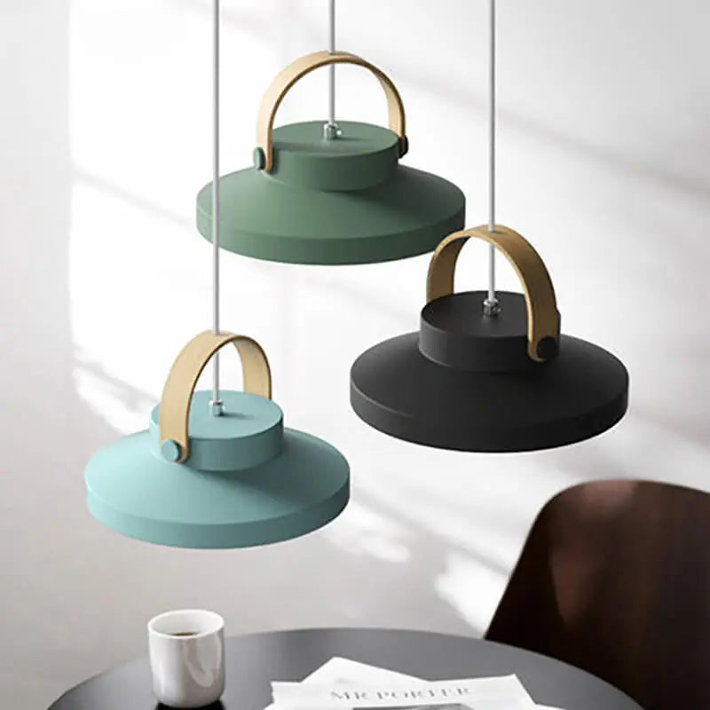 Nordic Macaron Ring Dome 1-light LED Pendant Light BulbSquare