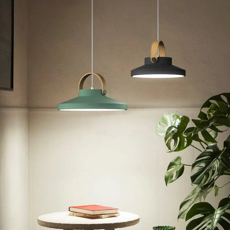 Nordic Macaron Ring Dome 1-light LED Pendant Light BulbSquare