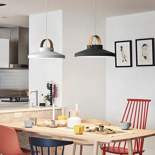 Nordic Macaron Ring Dome 1-light LED Pendant Light BulbSquare