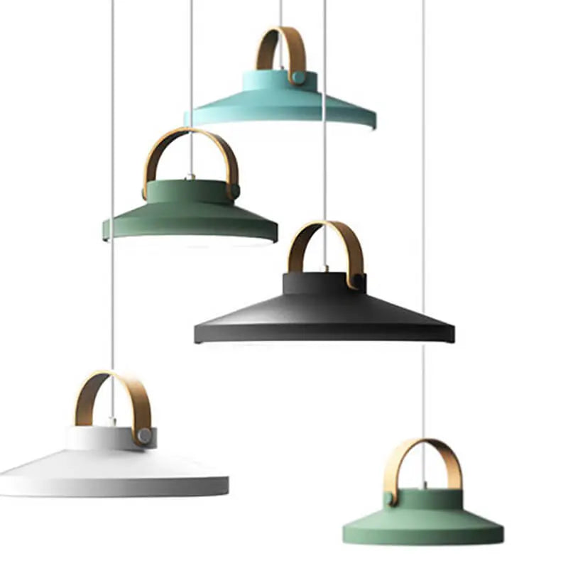 Nordic Macaron Ring Dome 1-light LED Pendant Light BulbSquare