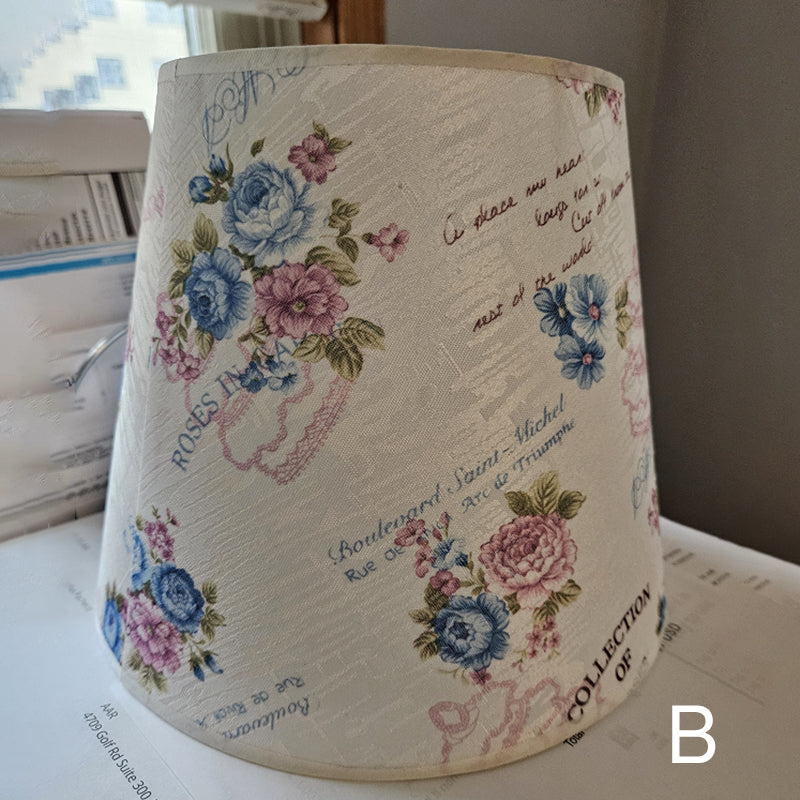 Modern Simple Floral Fabric Iron Vase Base 1-Light Table Lamp Lumendat