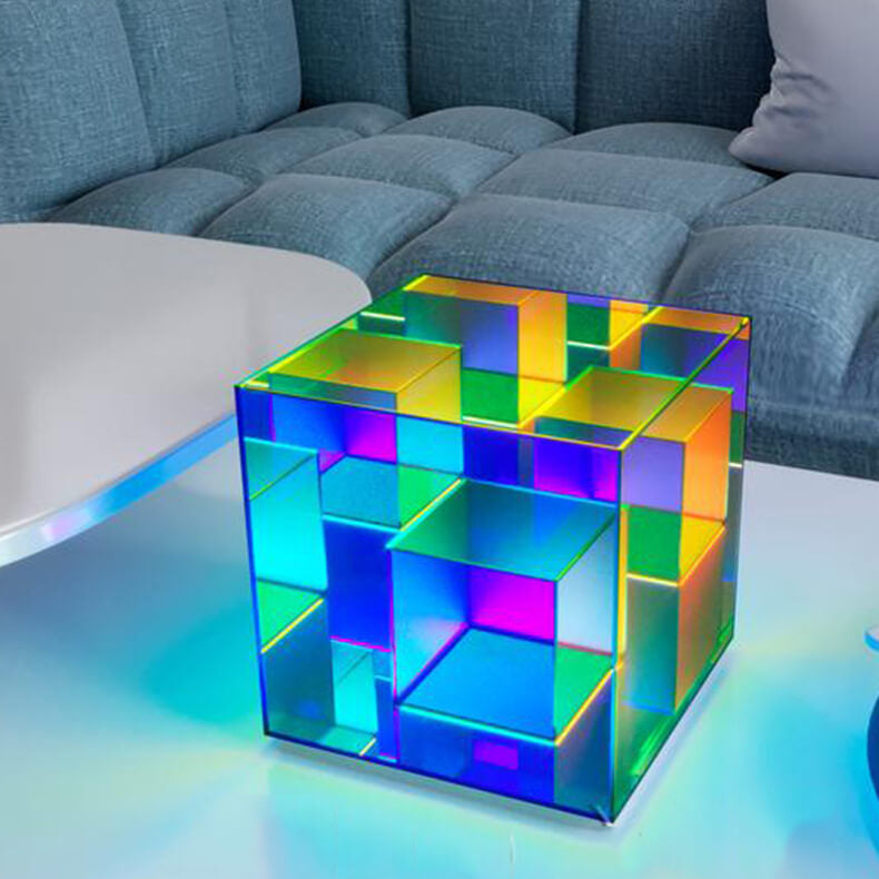 Nordic Creative Stereo Rubik's Cube LED Night Light Touch Switch Table Lamp Lumendat