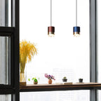 Nordic Light Luxury Cylindrical Aluminum Acrylic LED Pendant Light BulbSquare