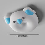 Lumendat Contemporary Creative Cartoon Animal PE Shade Iron LED Kids Flush Mount Ceiling Light For Bedroom Lumendat