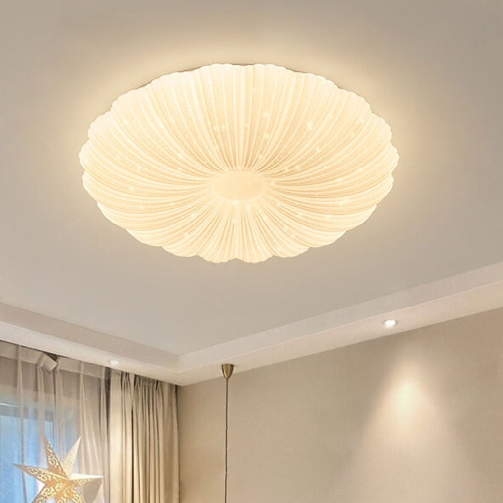 Modern Minimalist Shell Acrylic Round LED Flush Mount Ceiling Light Lumendat