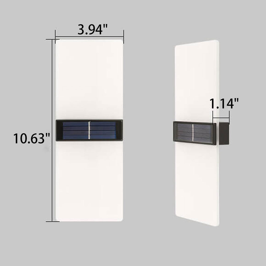 Courtyard Waterproof Acrylic LED Solar Wall Sconce Lamp Outdoor Light Lumendat