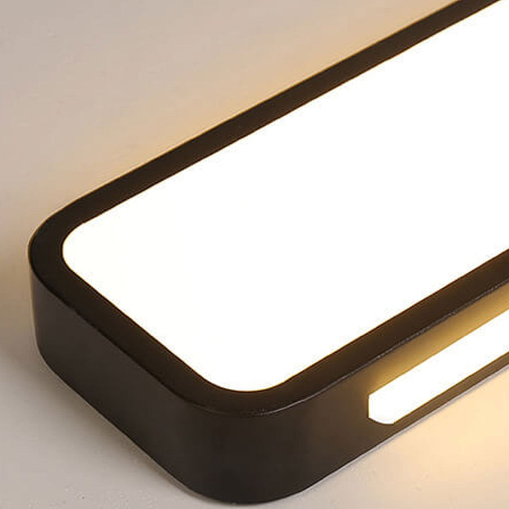 Nordic Minimalist Long LED Flush Mount Ceiling Light BulbSquare