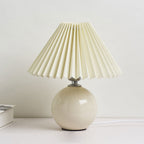 Nordic Minimalist Ceramic Pleated 1-Light Table Lamp Lumendat
