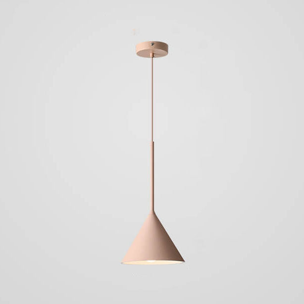 Modern Minimalist Macaron Geometric Metal 1-light Pendant Light BulbSquare