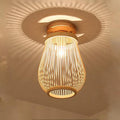 Modern Minimalist Creative Bamboo Weaving Flush Mount Ceiling Lamp Lumendat