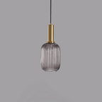 Minimalist Striped Glass Lantern 1-light Pendant Light Lumendat