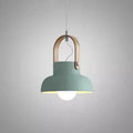 Modern Nordic 1-light Dome Wood Carrying Handle Pendant Light Lumendat