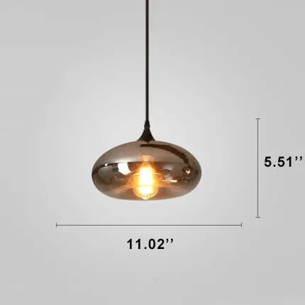 Modern Smoke Gray Glass 1-light LED Pendant Light Lumendat