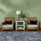 Contemporary Nordic Artisan Indonesian Natural Rattan Weaving Lounge Chair - Armchair With Thick Handwoven Texture For Living Room Lumendat
