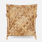 Contemporary Nordic Artisan Indonesian Natural Rattan Weaving Lounge Chair - Armchair With Thick Handwoven Texture For Living Room Lumendat