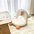 Lumendat Contemporary Creative Iron Frame Plush Duck Penguin-Shaped Kids Accent Chair - Foldable Back Chair For Bedroom Lumendat