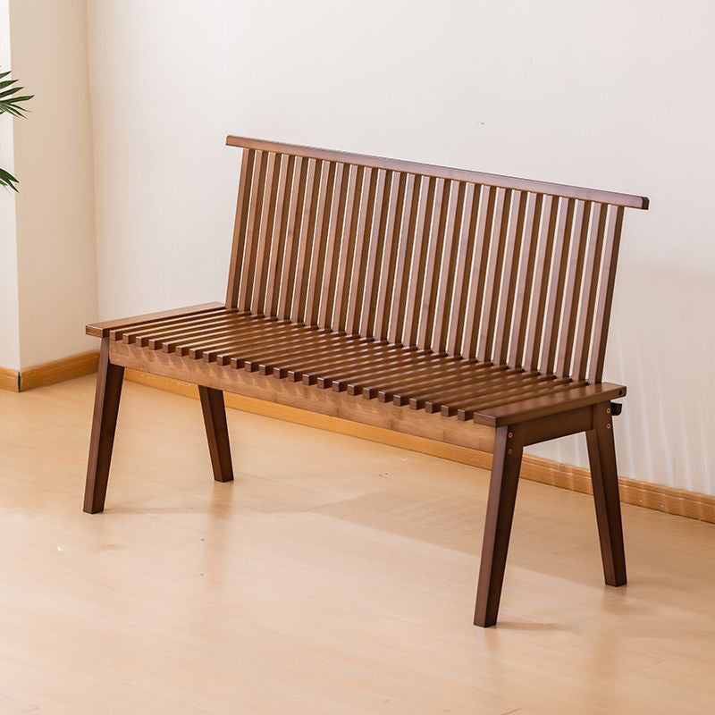 Lumendat Traditional Japanese Bamboo Slatted Folding Dining Chair 1/2-Seat With Backrest For Dining Room Lumendat