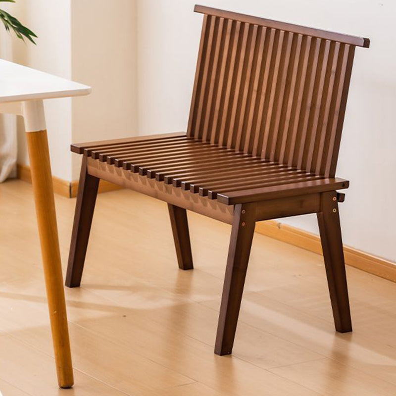 Lumendat Traditional Japanese Bamboo Slatted Folding Dining Chair 1/2-Seat With Backrest For Dining Room Lumendat