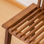 Lumendat Traditional Japanese Bamboo Slatted Folding Dining Chair 1/2-Seat With Backrest For Dining Room Lumendat