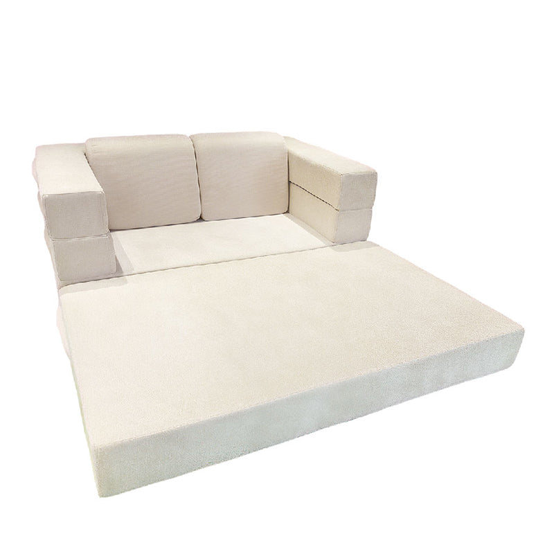 Modern Minimalist Foldable Sofa Bed For Living Room & Bedroom - Chenille Compression Convertible Couch With High Resilience Foam For Small Spaces Lumendat
